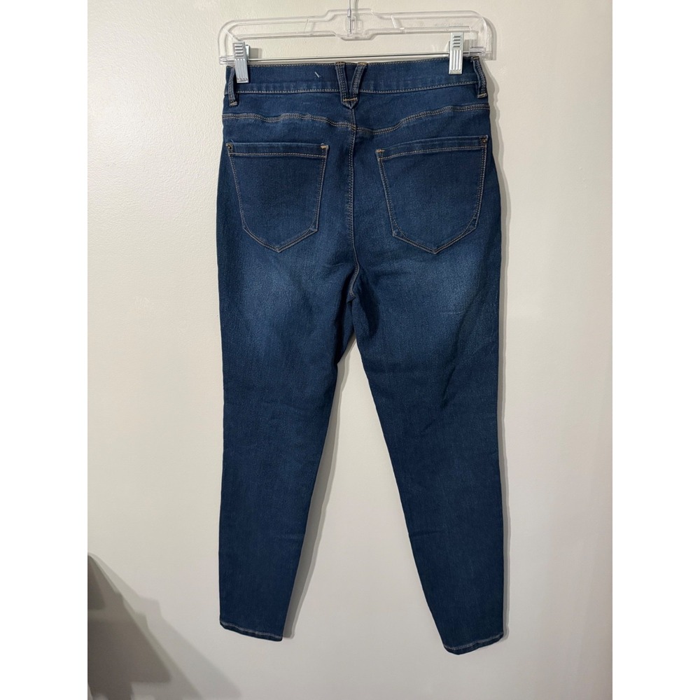 Curve Appeal Essential Skinny Jeans Womens 4/27 High Rise Stretch Dark Wash - Picture 3 of 8